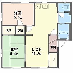 タウニィ岳南C 2LDKの間取図画像