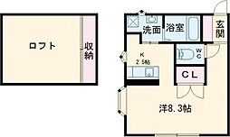 メゾン・ド・オランジェ ワンルームの間取図画像