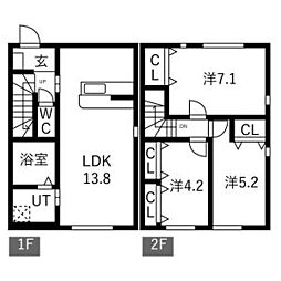 C棟(ミセラ・ダル) 3LDKの間取図画像