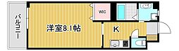 ルミエドール戸畑 1Kの間取図画像