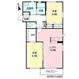フレンドリープラザ2 2LDKの間取図画像