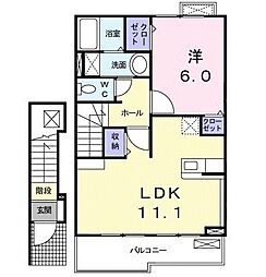 ラ・サリータ 1LDKの間取図画像