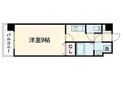 モンテ保田窪 1Kの間取図画像