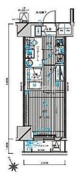 メインステージ立川 1Kの間取図画像