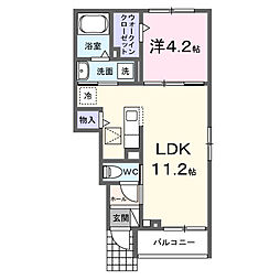 野の家その参 1LDKの間取図画像