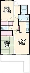 関空泉南ハイツ1号棟 2LDKの間取図画像