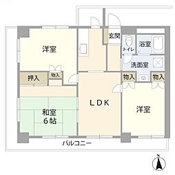 城崎アヴェニュー 3LDKの間取図画像