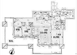 トア山手ザ・神戸タワー 3LDKの間取図画像