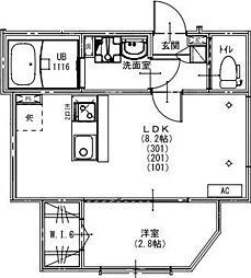 KEIAI RESIDENCE 北越谷V(ケイアイレジデンス 1LDKの間取図画像
