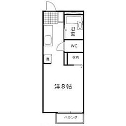 シルクロード21 ワンルームの間取図画像