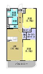 仮称)ベーシック山下町 2LDKの間取図画像