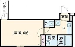 フジパレス堺鳳南 1Kの間取図画像