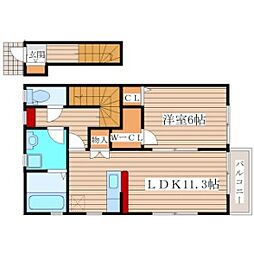 Liebe 1LDKの間取図画像