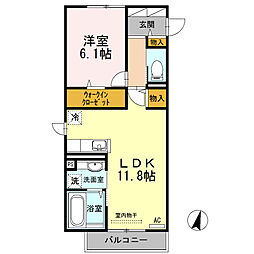 コーポ・ルポ・S 1LDKの間取図画像