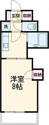 アベニュー黒崎 1Kの間取図画像