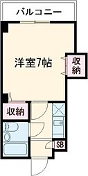 コスミック 1Kの間取図画像