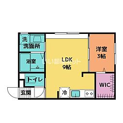 Amour Arbre 1LDKの間取図画像