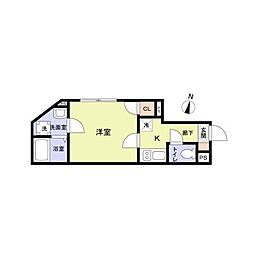 (仮称)狭山ヶ丘新築アパート 1Kの間取図画像