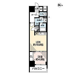 プレサンスロジェ栄三丁目 1LDKの間取図画像