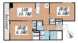 市原市白金町3丁目マンション 2LDKの間取図画像