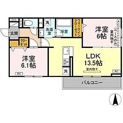 Premurosa 2LDKの間取図画像