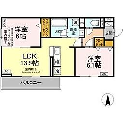 Premurosa 2LDKの間取図画像
