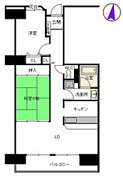 プライムメゾン百道浜 2LDKの間取図画像