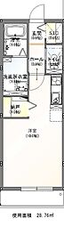 THE GRACAII(ザ・グラッサII) ワンルームの間取図画像
