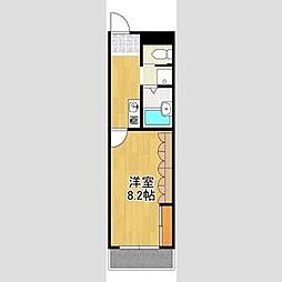 パークアベニュー竹原 1Kの間取図画像