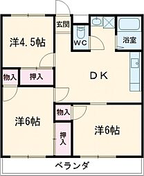 プレステージ・ヒルズ 3DKの間取図画像