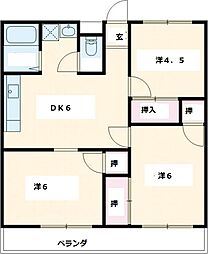 プレステージ・ヒルズ 3DKの間取図画像
