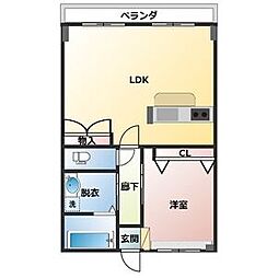 プロニティ 1LDKの間取図画像