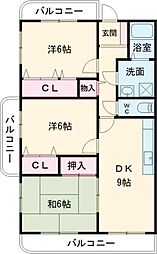 エスポワール南 3LDKの間取図画像