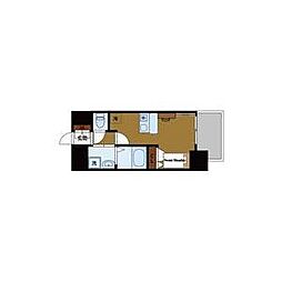 ライジングコート名古屋駅南 1Kの間取図画像