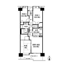 北仙台シティプレイス中央館 3LDKの間取図画像