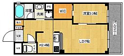 CruyffCaurt 1LDKの間取図画像