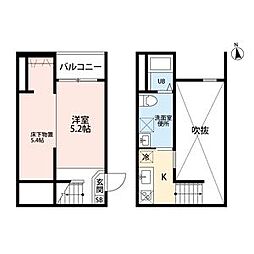 マクト鳥羽見 ワンルームの間取図画像