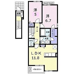 間取図画像 2LDK