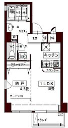 コリドール中央 2階1LDKの間取り