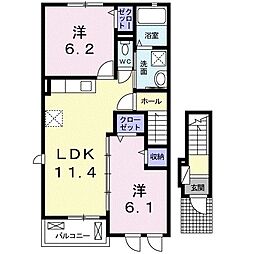 ウィンド・ケー 2LDKの間取図画像