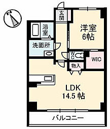 ヴィラシーンＡＢＥ 1階1LDKの間取り