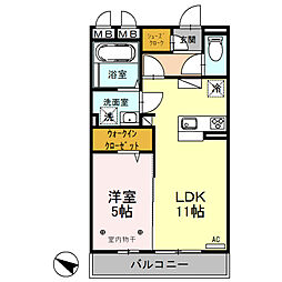 リビエールセレナ 1LDKの間取図画像