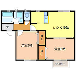 間取図画像 2LDK