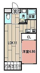 PRESTIGEEXE 1LDKの間取図画像