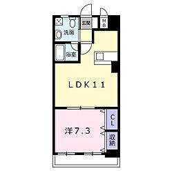 カレント 1LDKの間取図画像