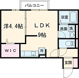 カズコートA 1LDKの間取図画像
