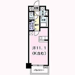 アコールアネックス ワンルームの間取図画像