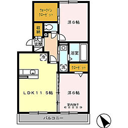 間取図画像 2LDK