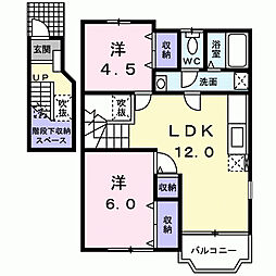 サンパティオ 2LDKの間取図画像
