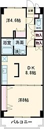 エクセレント岩沼 2DKの間取図画像